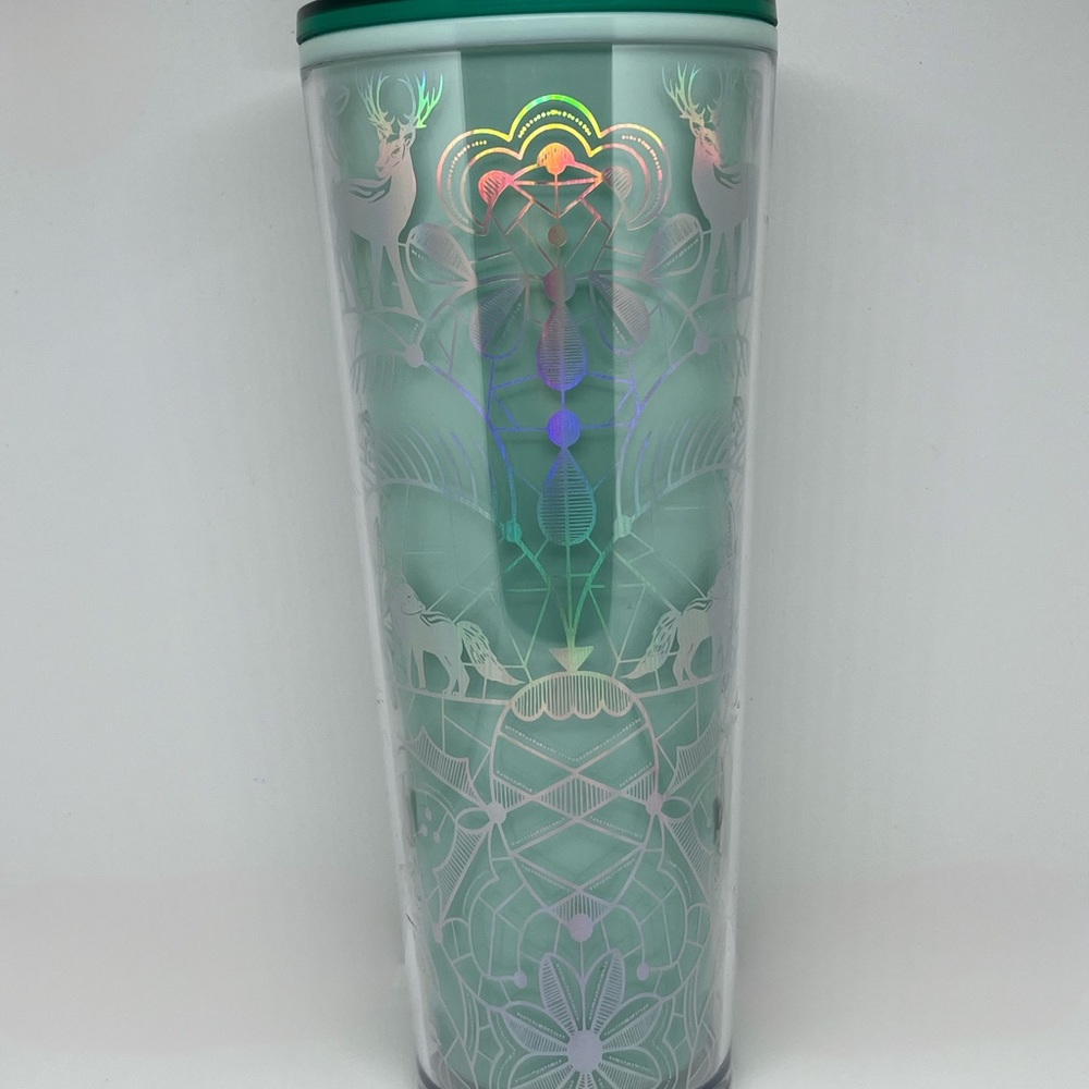 Starbucks 2022 Holiday Woodland Mint Color Changing Venti Tumbler 24oz Cup NEW